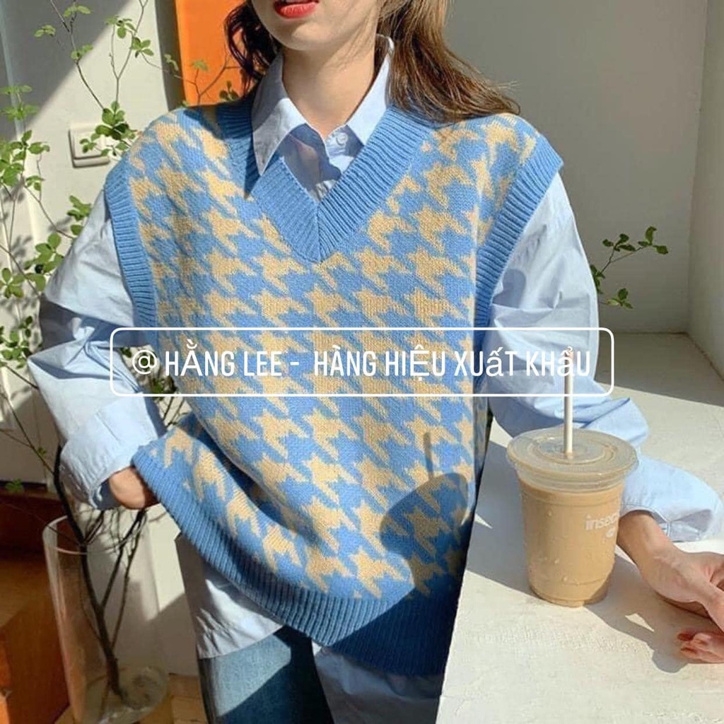 (SẴN) ÁO GILE LEN HỌA TIẾT SIÊU XINH QCCC | BigBuy360 - bigbuy360.vn