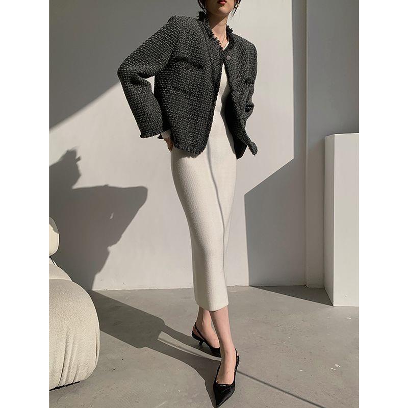 Áo khoác vải tuýt dành cho nữ phong cách Hàn Quốc mới mùa xuân và thu 2022