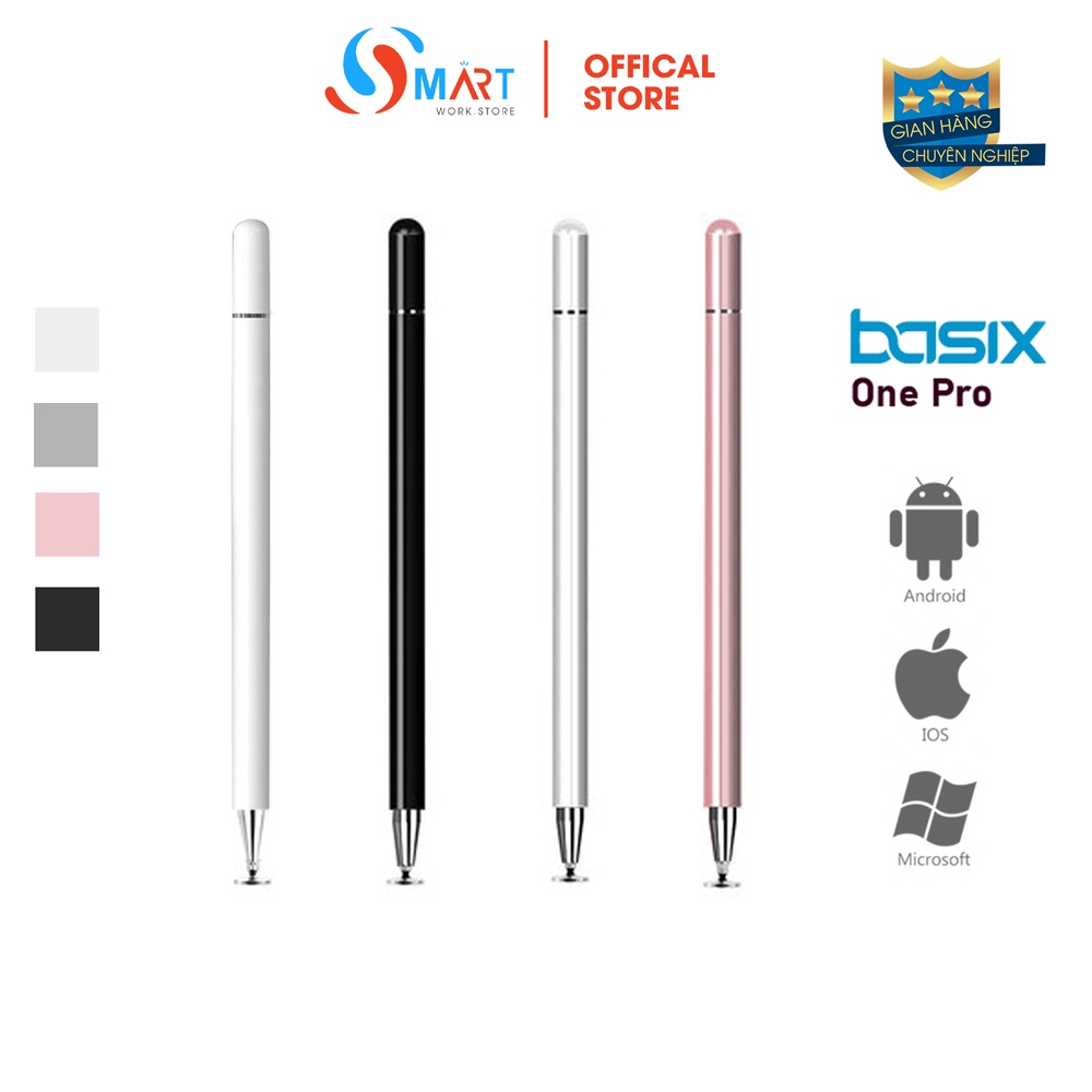Bút Cảm Ứng Basix One Pro Chính Hãng [Tương Thích Tất Cả Thiết Bị Smartphone, Ipad - Iphone, Samsung, Oppo, Xiaomi] Enzo