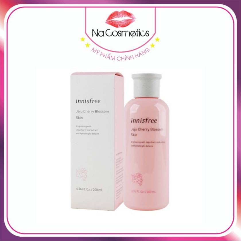 Nước hoa hồng Innisfree Cherry Blossom Skin (200 ml)dưỡng trắng da cấp ẩm