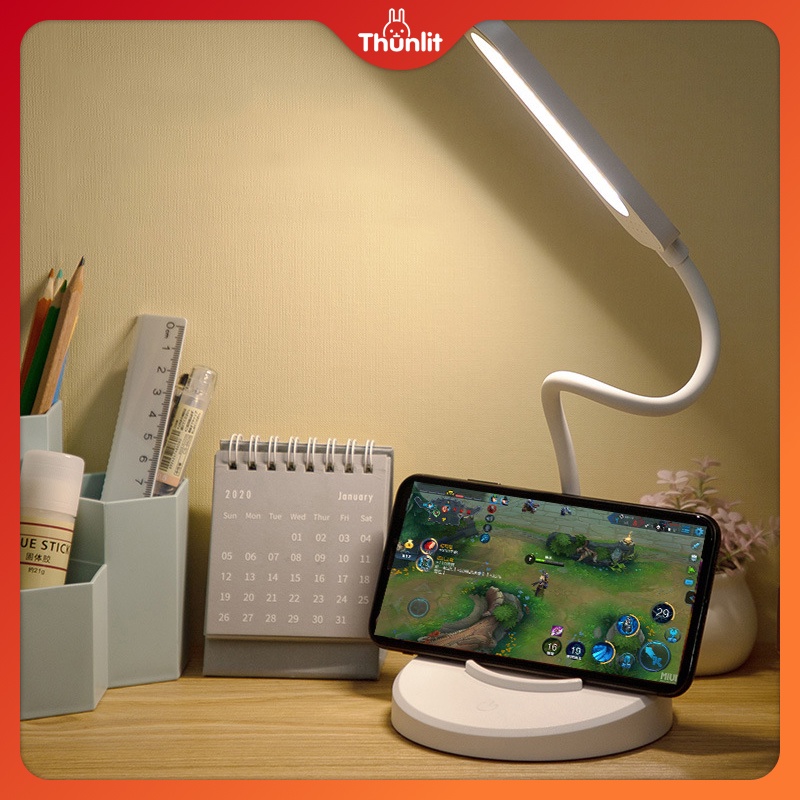 Bộ đèn LED Thunlit để bàn màu trắng có 3 ánh sáng tiện lợi 1250mah