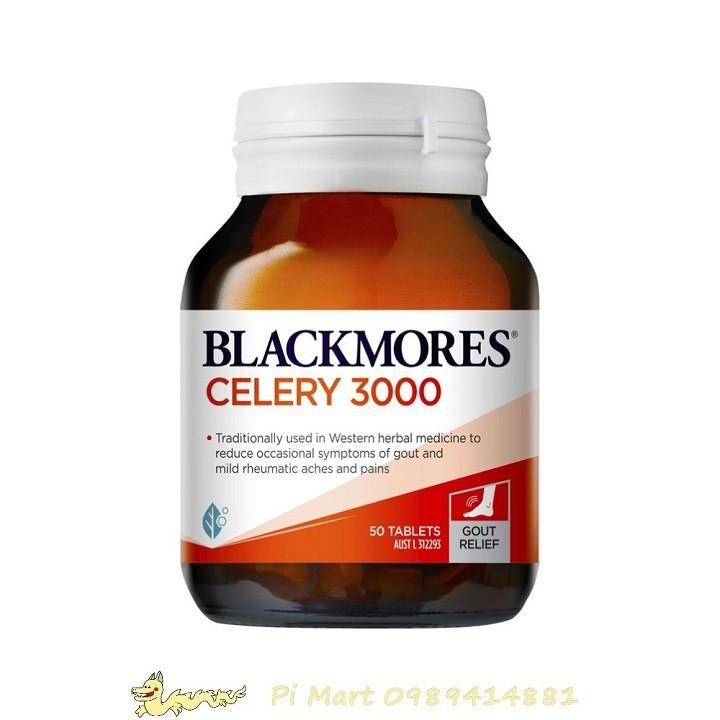 Viên uống hỗ trợ điều trị gout Blackmores Celery 3000 50 viên