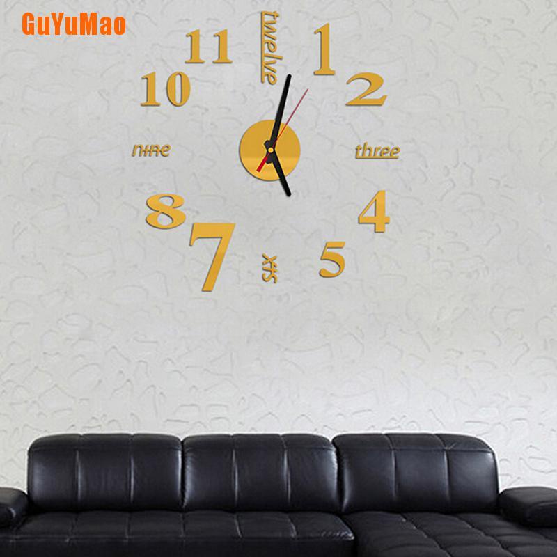 Đồng Hồ Dán Tường 3D DIY Thiết Kế Hiện Đại Trang Trí Nhà Cửa Văn Phòng