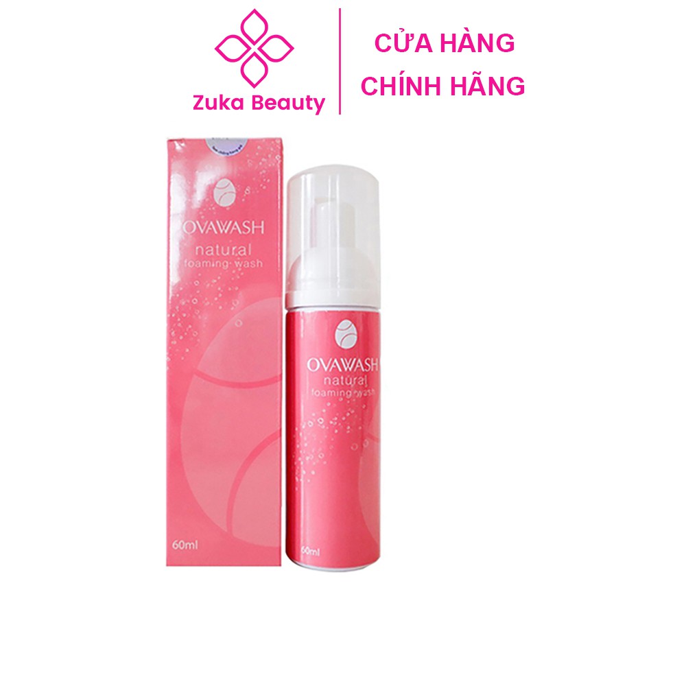 Dung dịch vệ sinh Ovawash 60ml Zuka Beauty ngăn ngừa giảm nguy cơ viêm nhiễm vùng kín