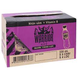 Thùng 24 chai nước tăng lực Warrior hương nho 330ml