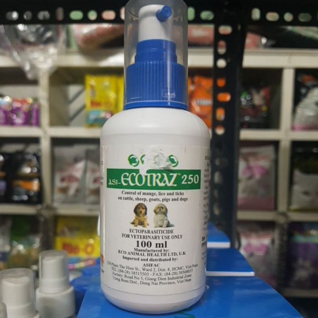 Thuốc xịt phòng trị ve rận ECOTRAZ 250