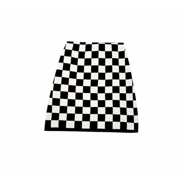 Chân váy dệt kim lưng cao dáng rộng phong cách Hàn Quốc