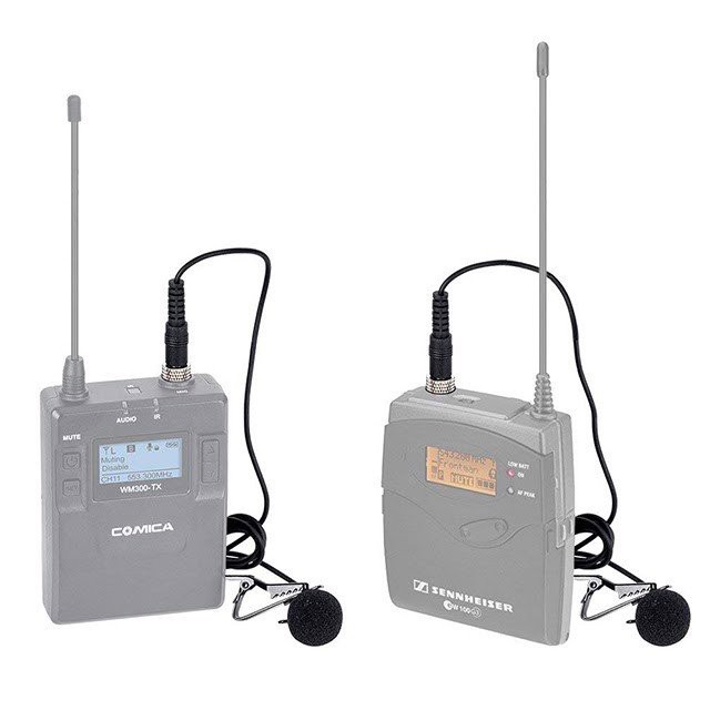 Micro cài áo thu âm cho Transmitter của Senheiser và Sony | Comica Lavalier CVM-M-01 / CVM-M-02
