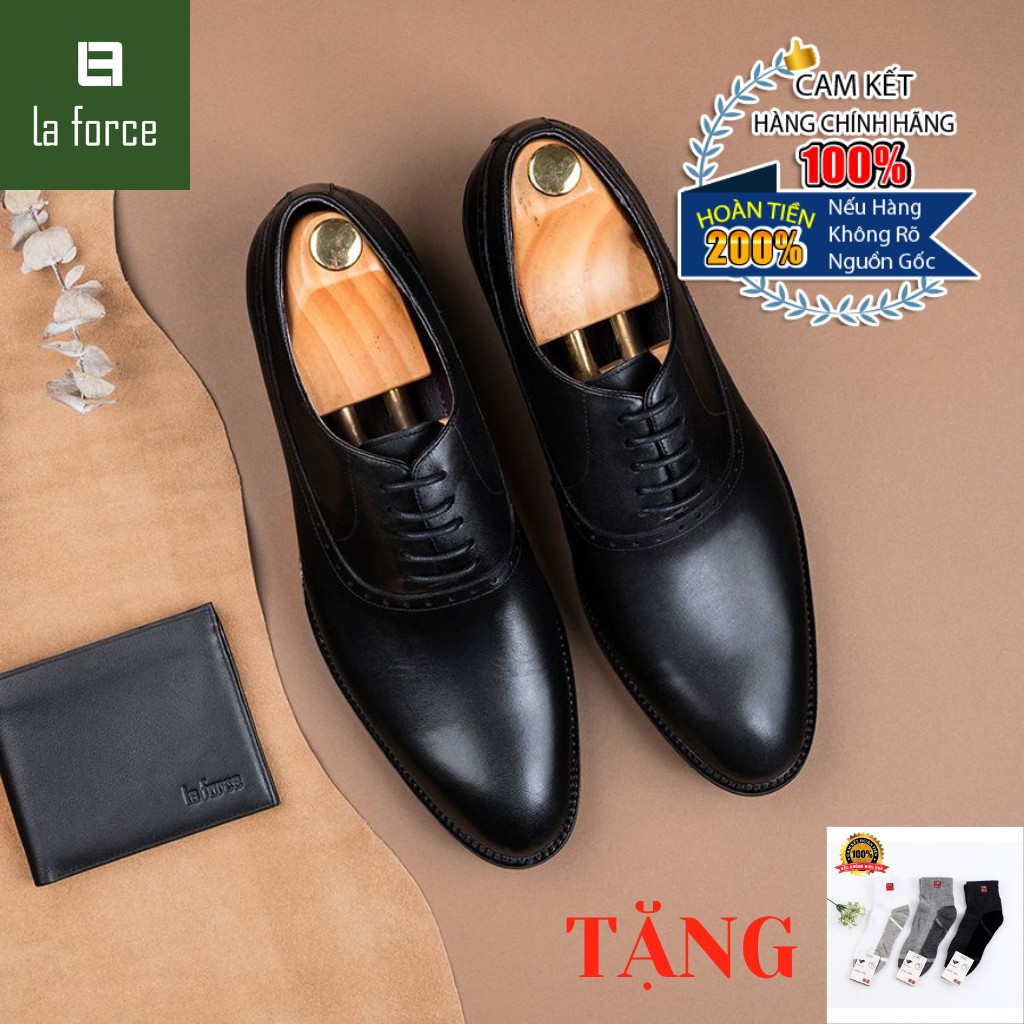 Giày Tây Nam LAFORCE Brogue GNLA6318-D Tặng Tất UNIQLO Chính Hãng