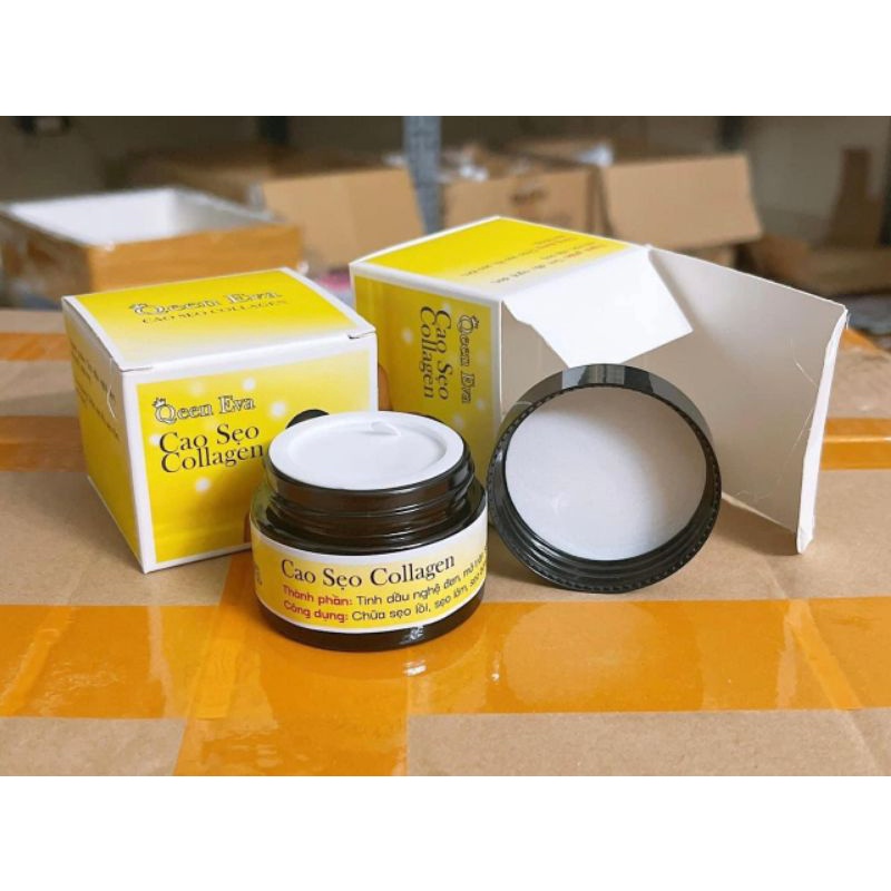 Cao Sẹo Collagen Queen Eva Hũ 30gr Thổi Bay Các Loại Sẹo