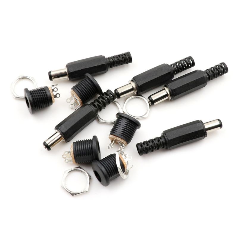 Set 10 Đầu nối ổ cắm nguồn Dc 5.5mm X 2.1mm  - Phích cắm nguồn 12V 3A