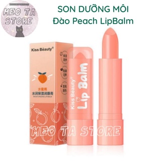 Son dưỡng môi Kiss Beauty Peach Lip Balm chiết xuất trái Đào dưỡng ẩm và mềm môi