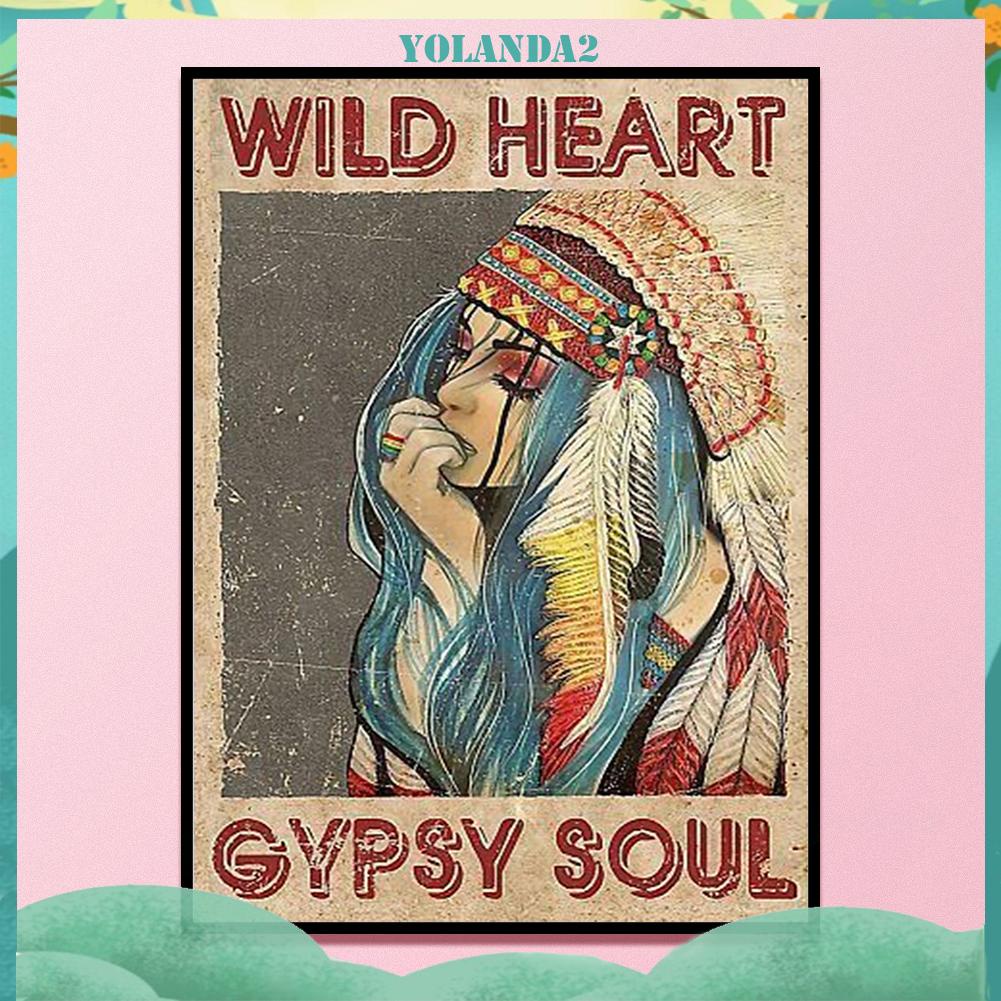 Bộ tranh thêu chữ thập 11CT 3 sợi cotton toàn diện họa tiết người da đỏ Ấn Độ