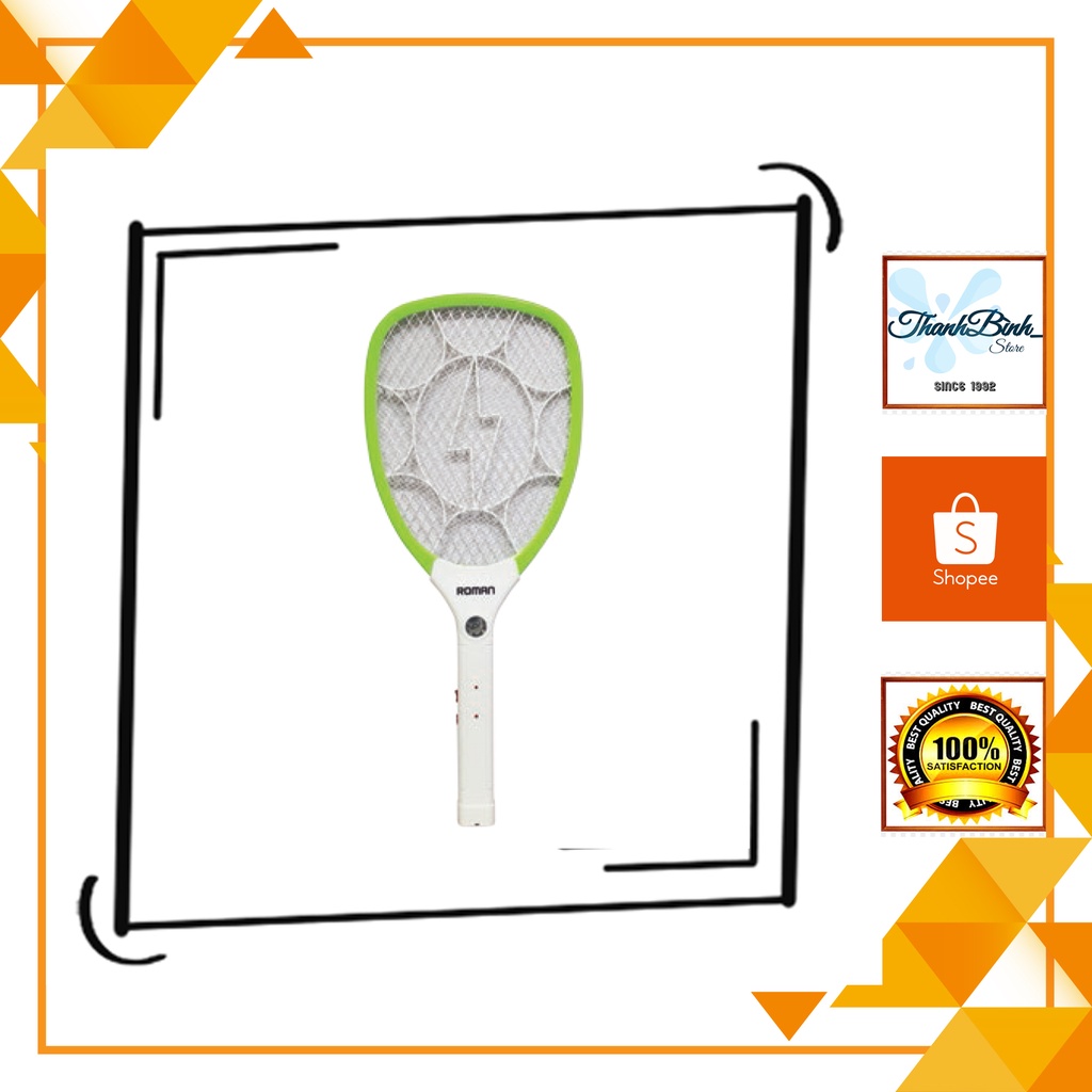 VỢT MUỖI ROMAN PIN 500 mAh- SIÊU MẠNH/ CHÍNH HÃNG