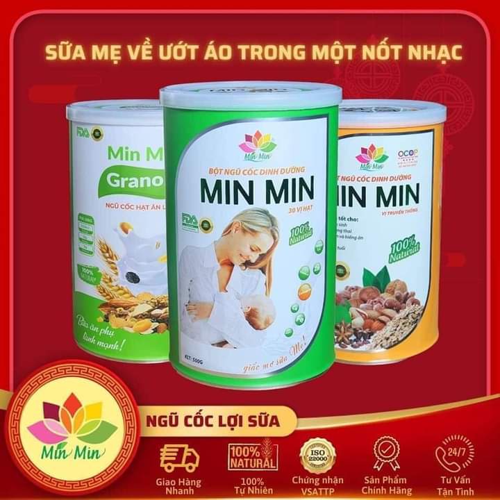 CHÍNH HÃNG 1KG_ NGŨ CỐC LỢI SỮA CAO CẤP MIN MIN CURCUMIN 30 VỊ HẠT_ NGŨ CỐC BẦU CHUẨN ORGANIC
