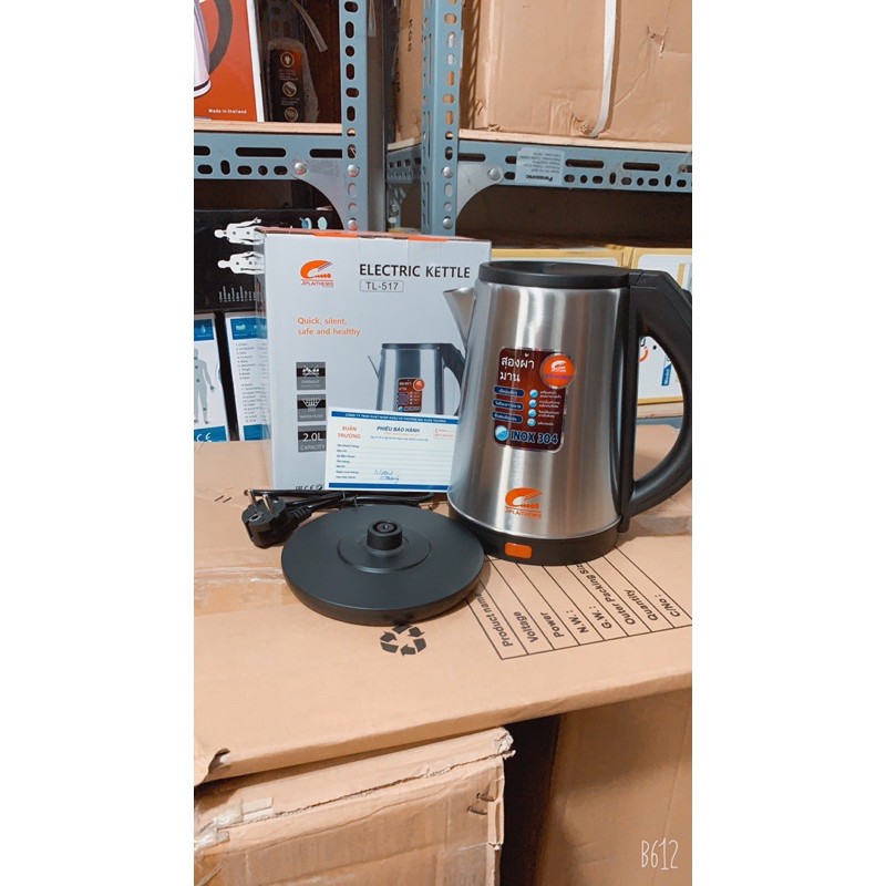 ẤM ĐUN NƯỚC , ẤM SIÊU TỐC CAO CẤP THÁI LAN JIPLAITHEMIS MODEL TL517 2.0L INOX 304