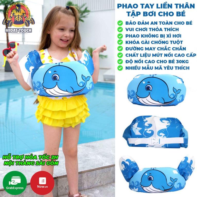 [Giảm 50%] Phao tập bơi liền thân cho bé 15-35kg - phao tay đỡ ngực cho bé