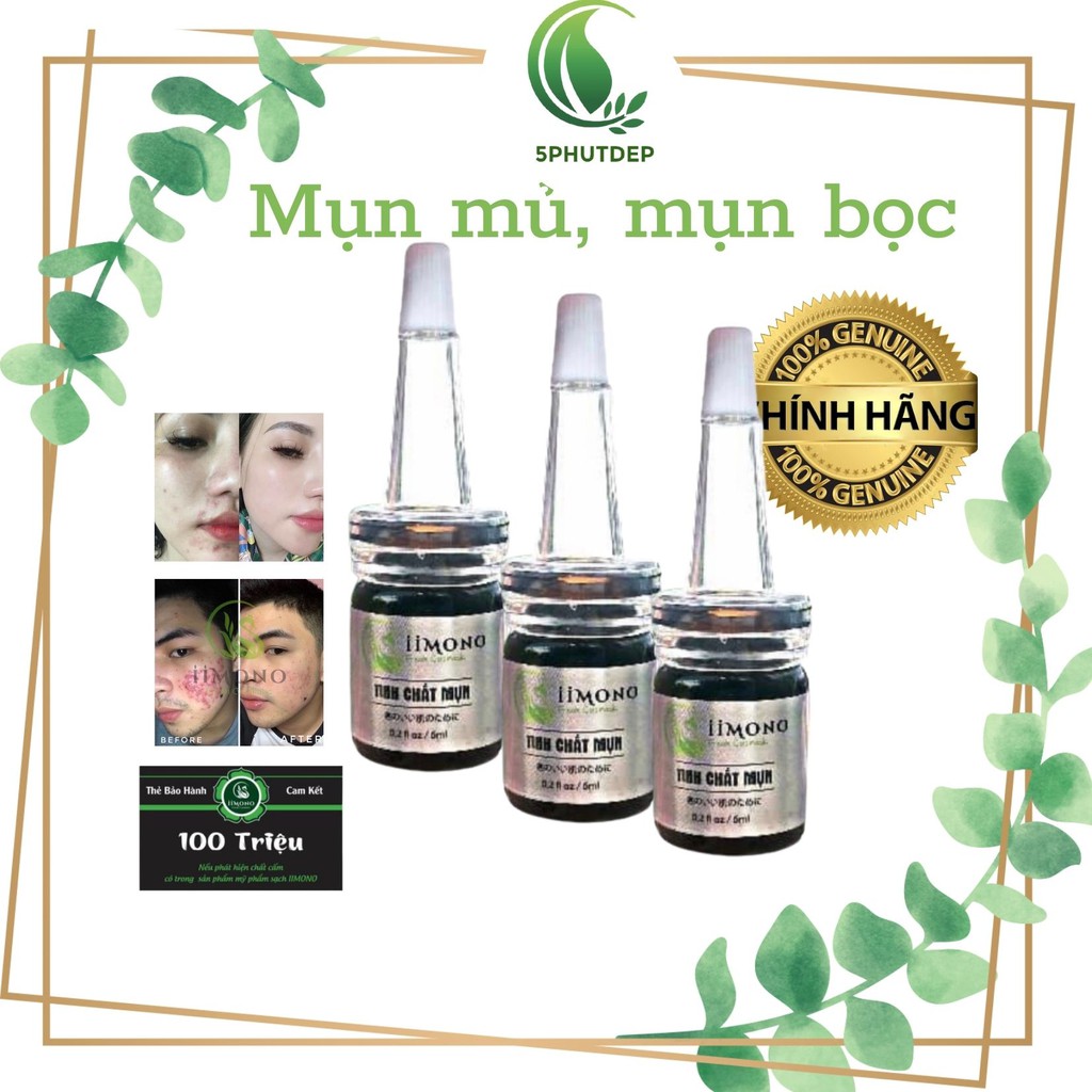 Giảm thâm mụn, bộ sản phẩm giảm mụn tinh chất thiên nhiên IIMONO