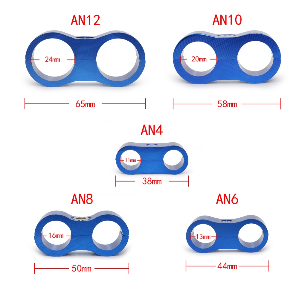 1 Kẹp Phân Tách Ống Nhiên Liệu Bằng Nhôm AN4 AN6 AN8 AN10 AN12