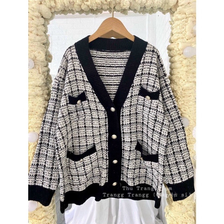 Áo Choàng Len Cadigan Cúc Vàng, Áo Cadigan Nữ Chất Len Nhũ Cao Cấp - HÀNG MỚI VỀ | BigBuy360 - bigbuy360.vn