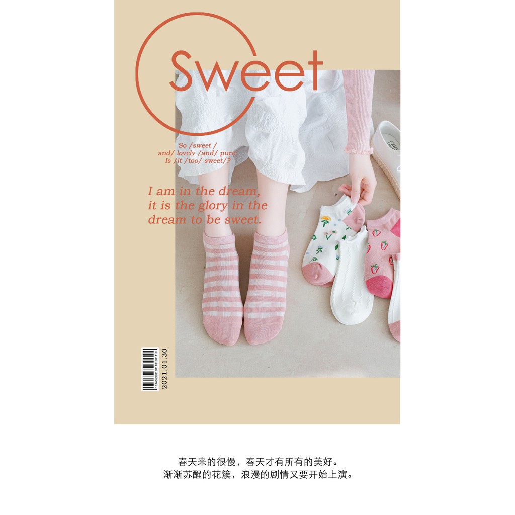 Tất vớ nữ cổ ngắn trơn cotton cao cấp gân vintage nhiều màu kháng khuẩn chuẩn xuất nhật