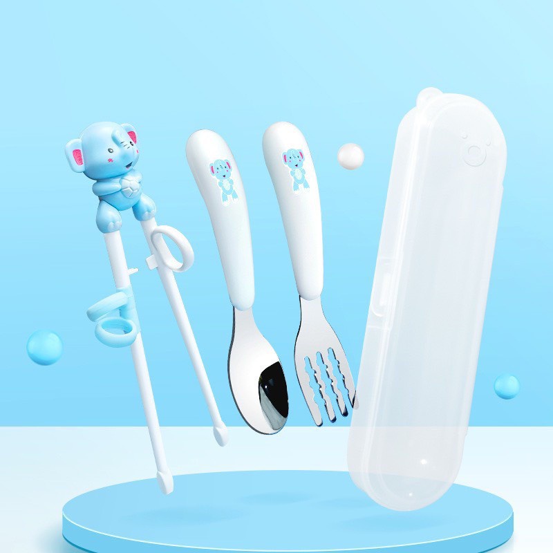 [RẺ VÔ ĐỊCH] Set dụng cụ tập ăn cho bé (thìa, dĩa, đũa)