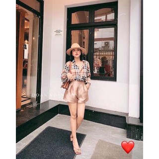 Size S,M,L _ quần short Tafeta dây kéo hông