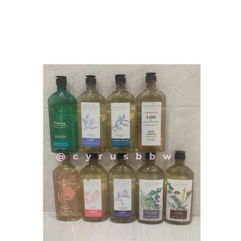 Gel Tắm Giảm Stress Aromatherapy BBW Stress Relief, Energy, Sleep 295ml Từ Mỹ