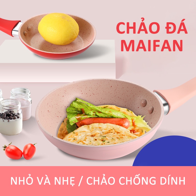 【HCM】14/16CM Nồi Chống Dính Cho Bé 16cm, Hoa Văn Granite Hồng, Đáy Từ Dùng Được Mọi Loại Bếp-【GM-MNG15】-GM-MNGFD