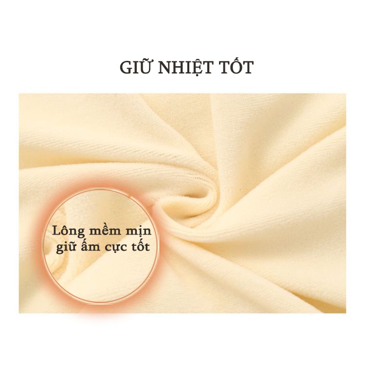 Áo phao gấu lót lông 5 lớp có mũ siêu yêu cho bé trai bé gái 7-18kg