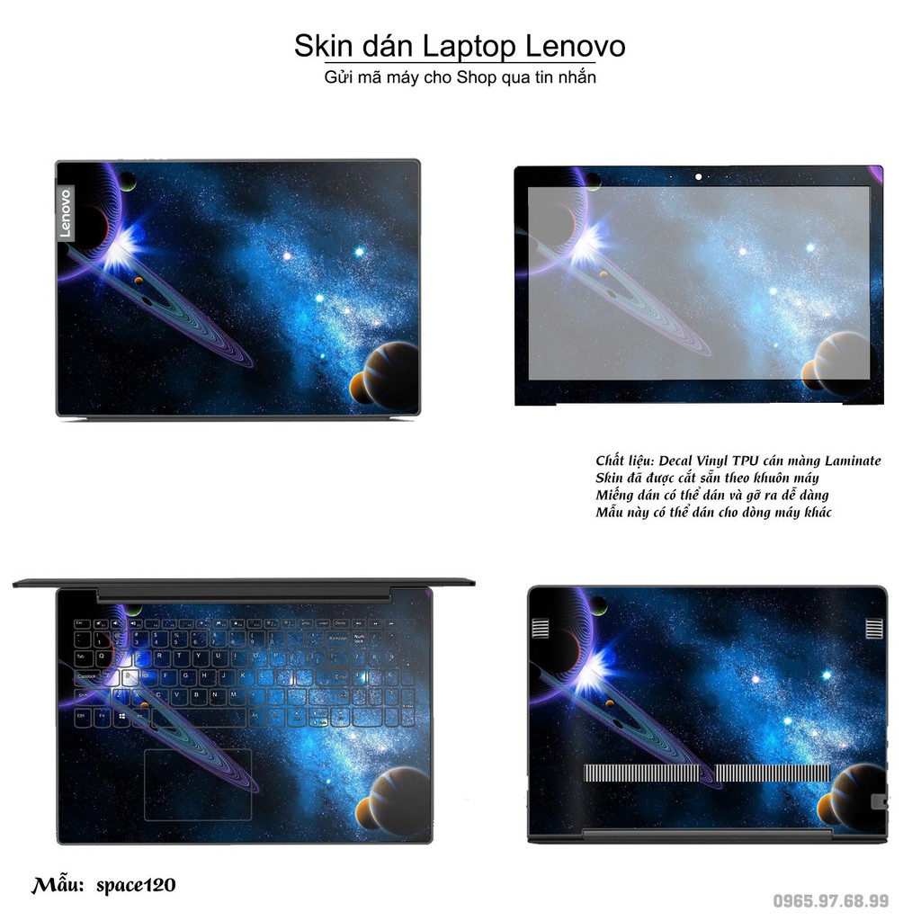 Skin dán Laptop Lenovo in hình không gian _nhiều mẫu 20 (inbox mã máy cho Shop)