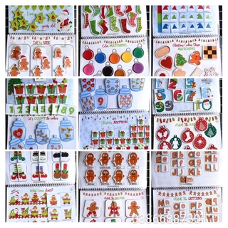 Học Liệu bóc dán thông minh Montessori chủ đề Giáng sinh