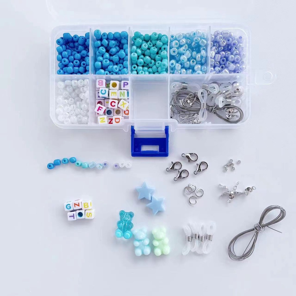 Dây Chuỗi Hạt Màu Kẹo Mặt Dây Đeo Mắt Kính Màu Kẹo Hình Gấu Hoạt Hình Phong Cách Hàn Quốc Mới