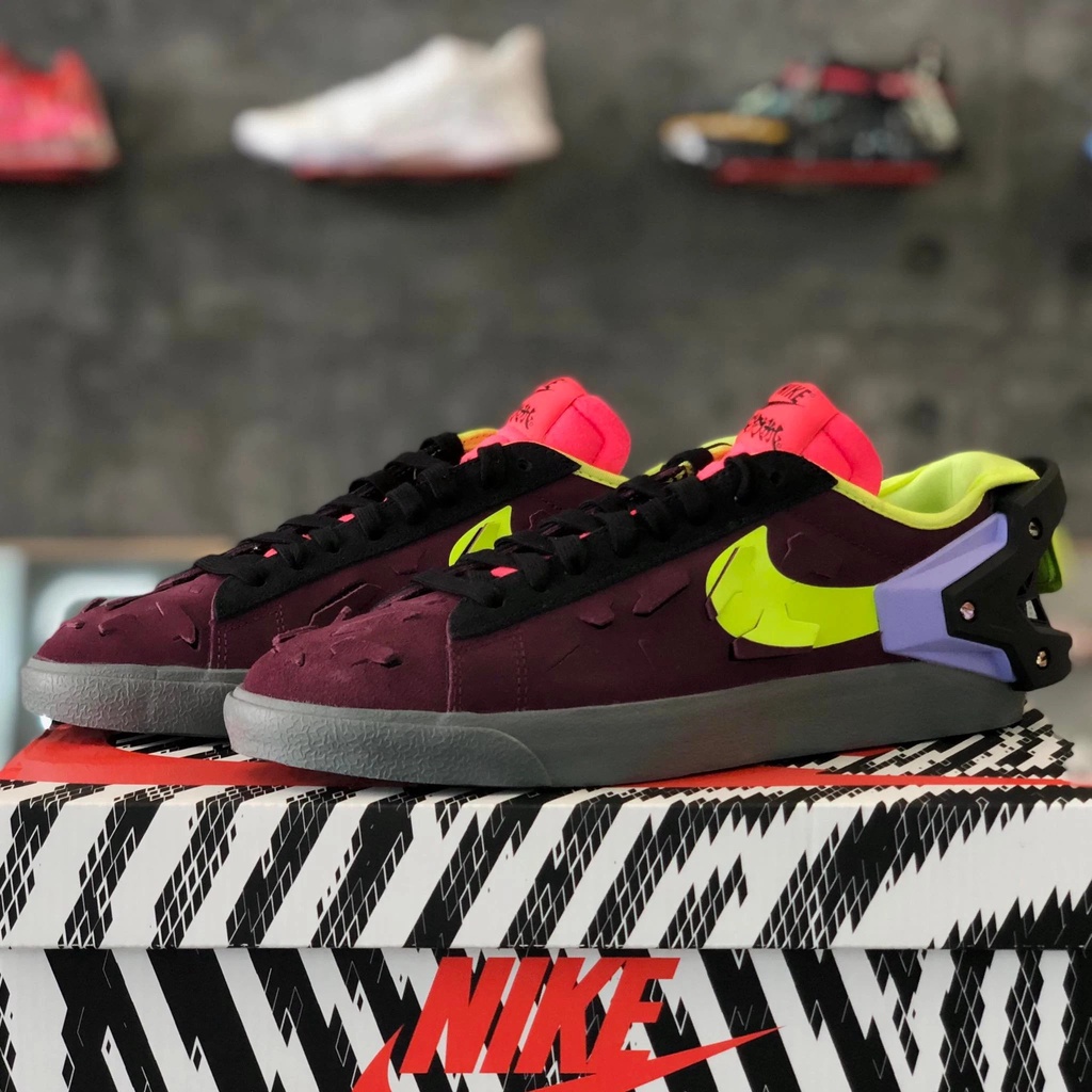 Giày chính hãng Nike Blazer Low x Acronym 'Night Maroon' - DN2067 600