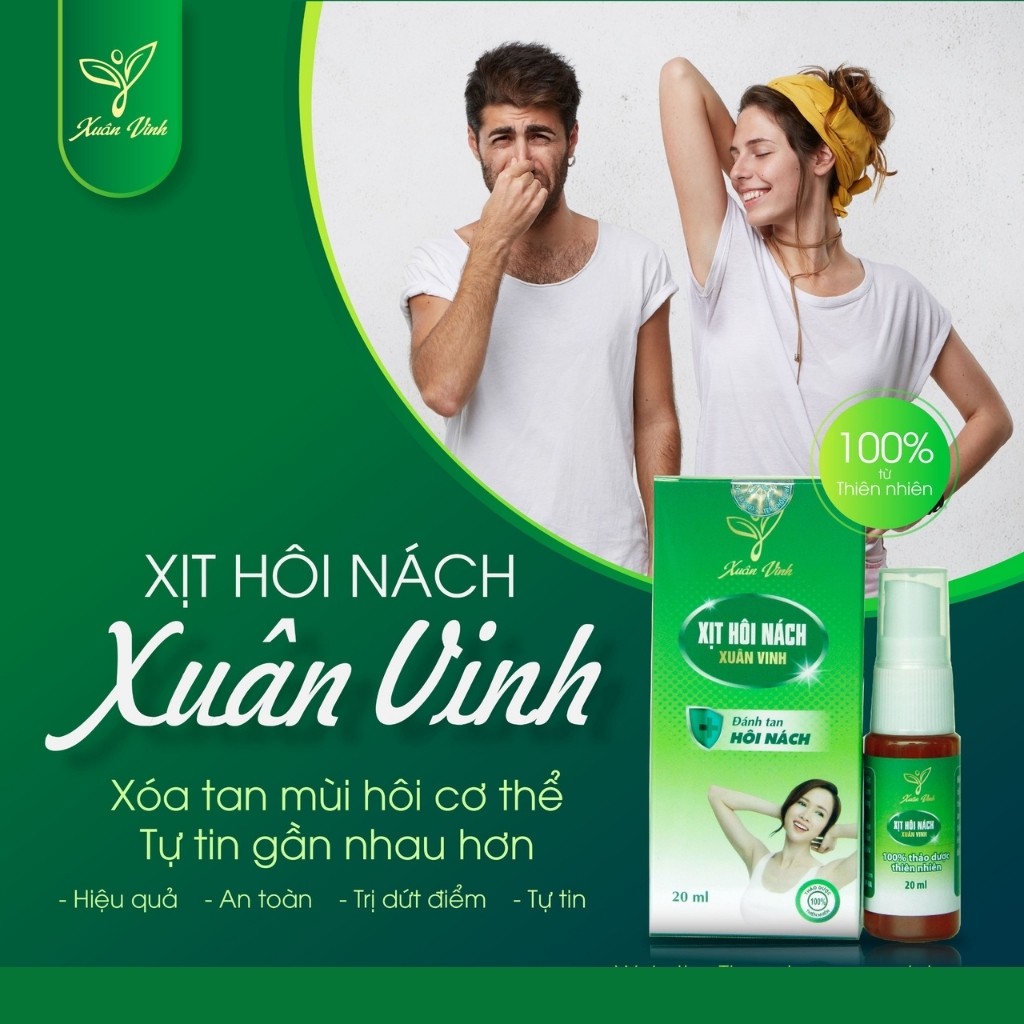Xịt Hôi Nách 💕NACHVIC01💕 Xịt Khử Mùi Hôi Nách Xuân Vinh Ngăn Mồ Hôi Nách - Khử Mùi Cơ Thể Không Thâm Nách Vàng Áo 20ml | BigBuy360 - bigbuy360.vn