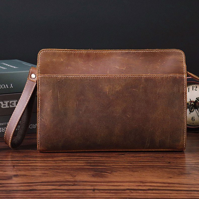 CLUTCH CẦM TAY DA SÁP CÓ QUAI MÓC - 2281927