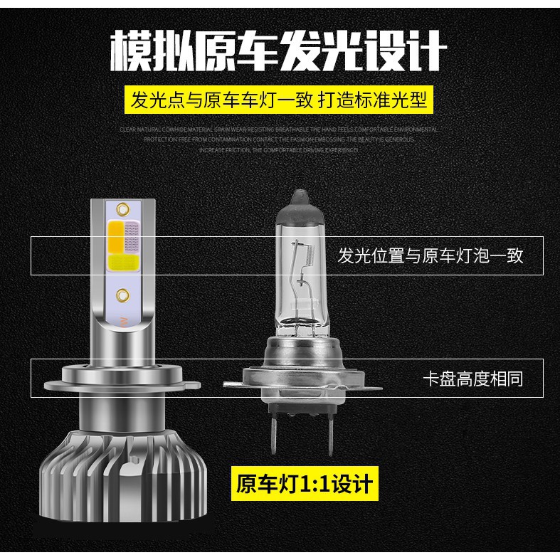 Đèn pha LED H4 H7 H11 H1 chất lượng cao cho xe hơi