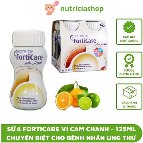 Sữa nước Nutricia Forticare chai 125ml vị Capuchino dinh dưỡng cho chuyên biệt cho người bệnh K