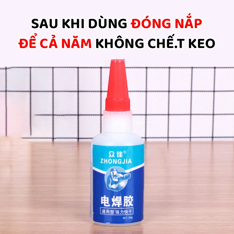 Keo Dán Đa Năng Siêu Dính Khô Trong 8-10 Giây, Keo Dán Đồ Nhựa, Đồ Sắt, Giày Dép Bền Chắc Mềm Tự Nhiên Không Giòn