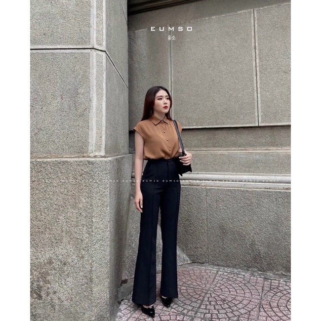 Quần loe một khuy cúc bọc 8044 MIA