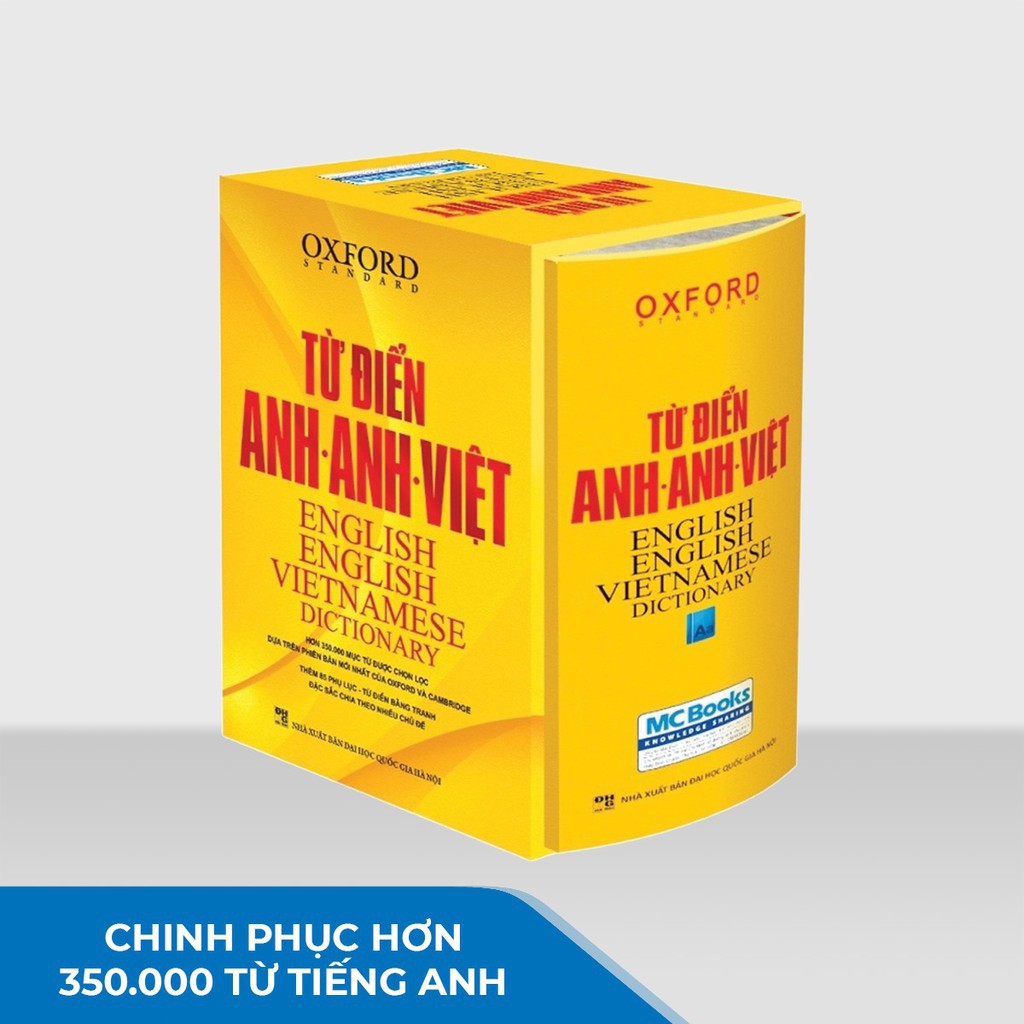 Sách - Từ Điển Anh Anh Việt Phiên Bản Bìa Cứng Màu Vàng - Giải Nghĩa Đầy Đủ Ví Dụ Phong Phú