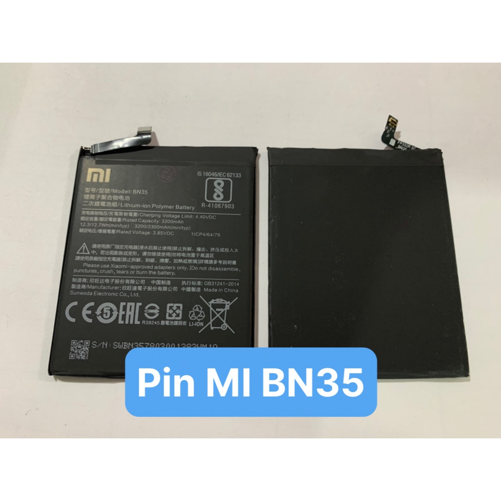 Pin zin điện thoại xiaomi redmi 5 BN35/330MAH