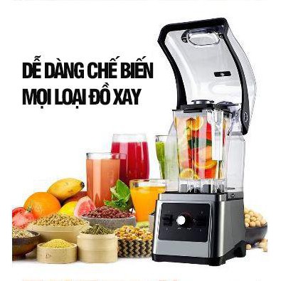 Máy xay đá công nghiệp kèm hộp chống ồn cho các quán trà,, cafe