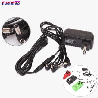 Pedal Power Adapter Supply 9V DC 1A for Guitar Effect Pedal with Cable 5 Way Chain Cord