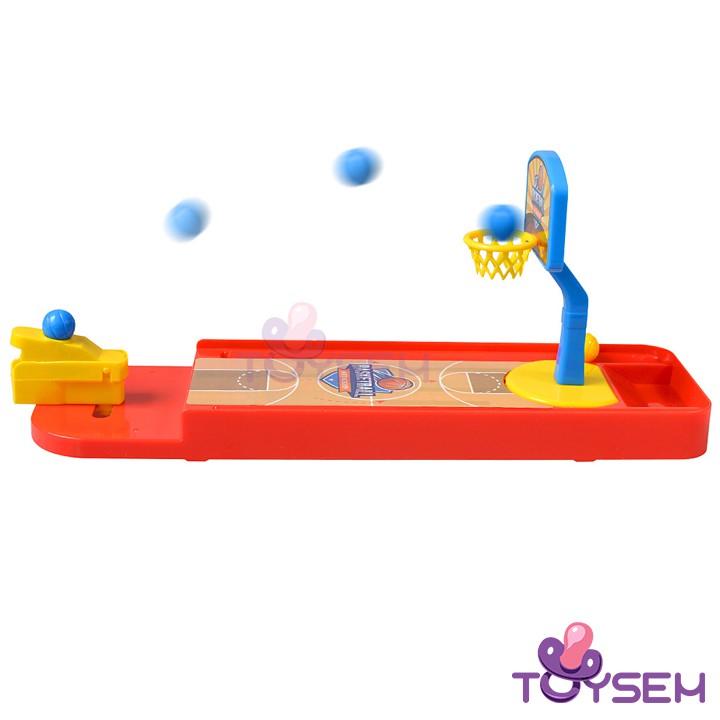 Đồ chơi trẻ em bóng rổ mini Toysem kèm 2 bóng giúp phát triển phản xạ tay và mắt - Quà tặng sinh nhật cho bé