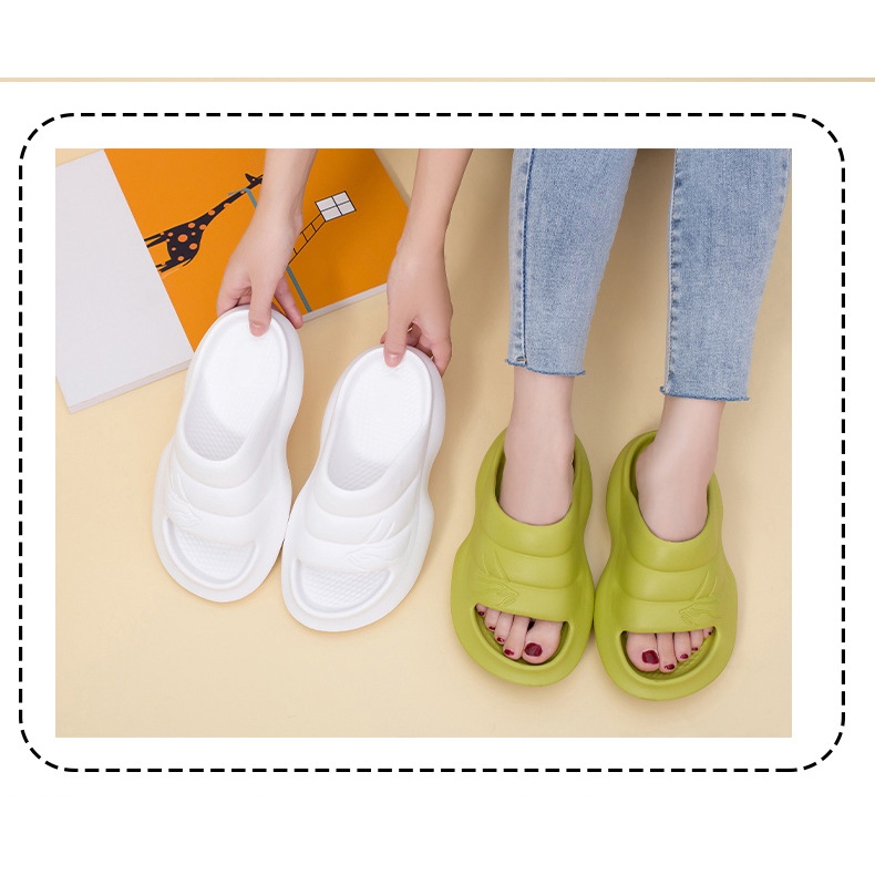 Dép Đi Trong Nhà Đế Dày 5cm Chống Trượt Thời Trang Mùa Hè Cho Nữ