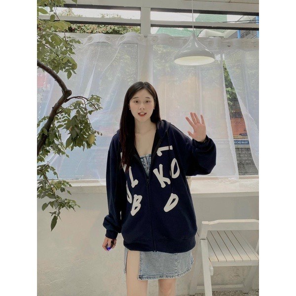 Áo Hoodie Nỉ Mũ 2 Lớp Dày Dặn Khóa Kéo In Chữ-Phong Cách UNISEX Fom Rộng - Lịch Sự Thoải Mái  Ấm Áp Mùa Đông 2022