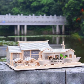 Đồ chơi lắp ráp gỗ 3D Mô hình Nhà cổ J085