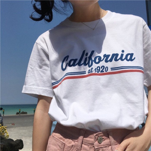 Áo Thun Nam Nữ Tay Lỡ California đơn giản RỘNG UNISEX