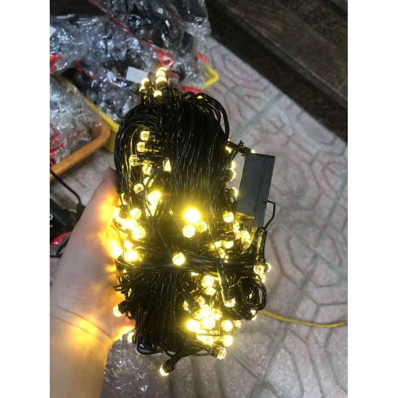 Bộ đèn LED 50m màu vàng nắng bóng kim cương to ( các màu khác inbox shop)